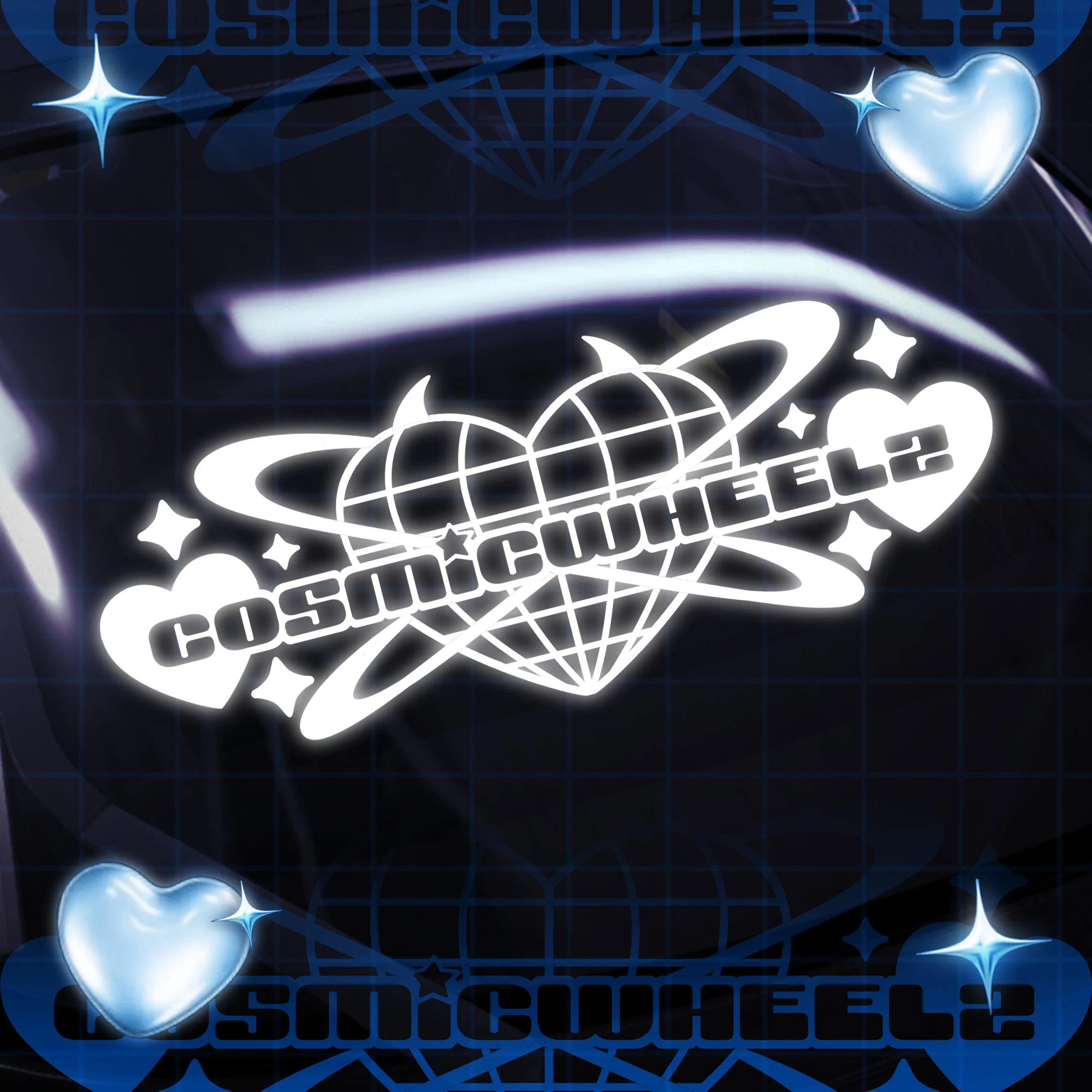 COSMICWHEELZ y2k HEART BANNER