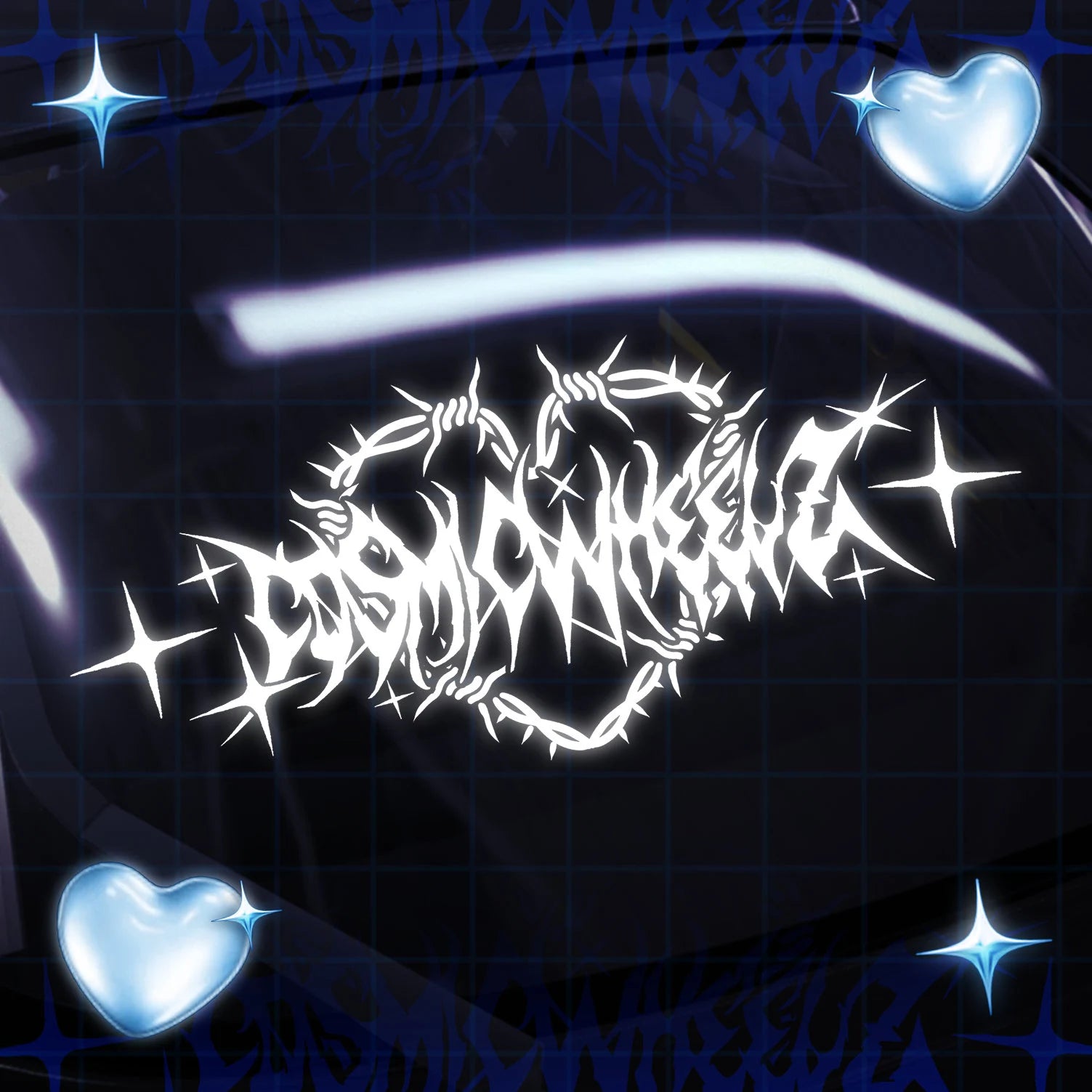 COSMICWHEELZ Metal Heart Banner | jdm decals