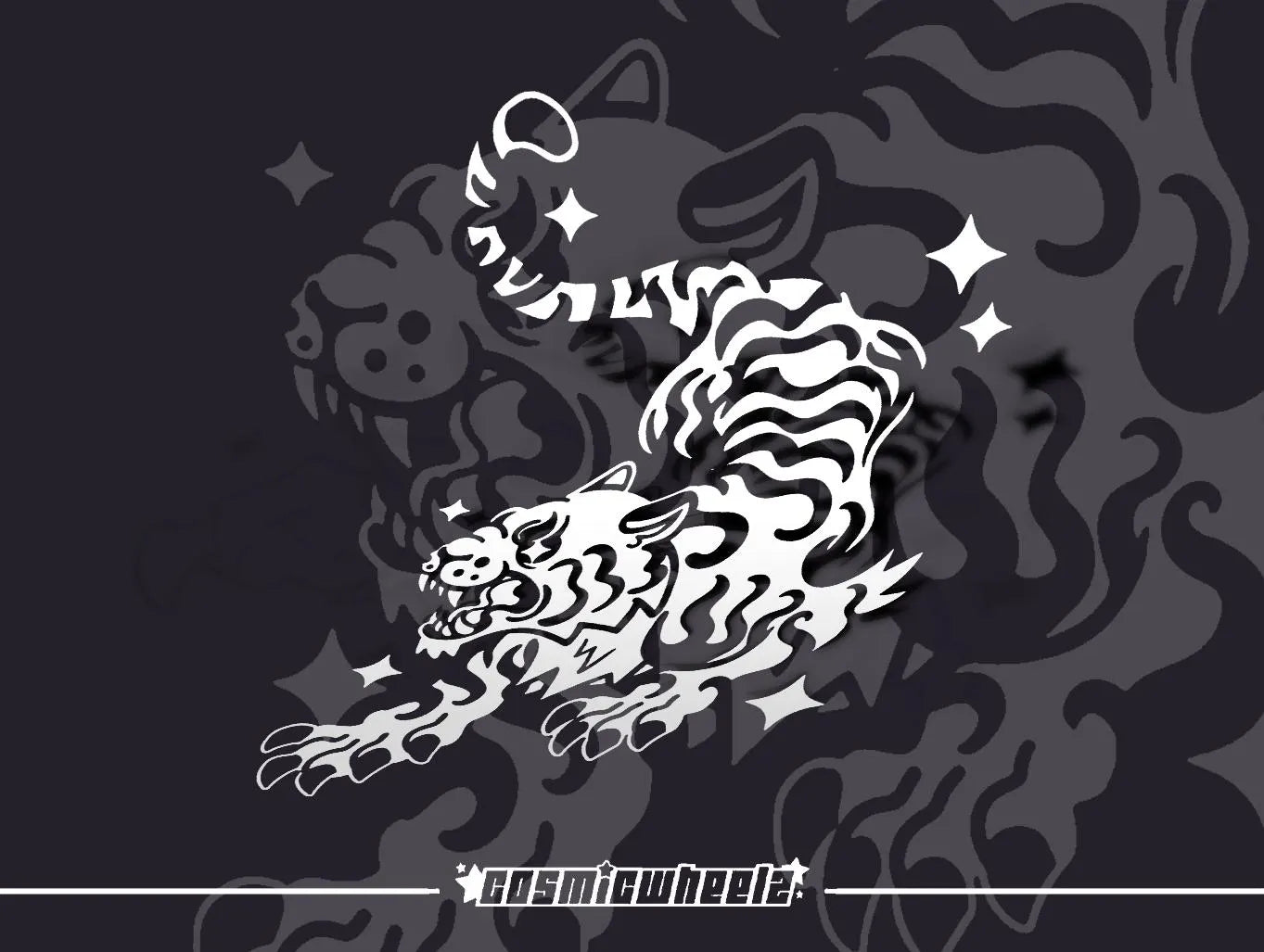TIGER BANNER DECAL | jdm | car stickers | tiger sticker
