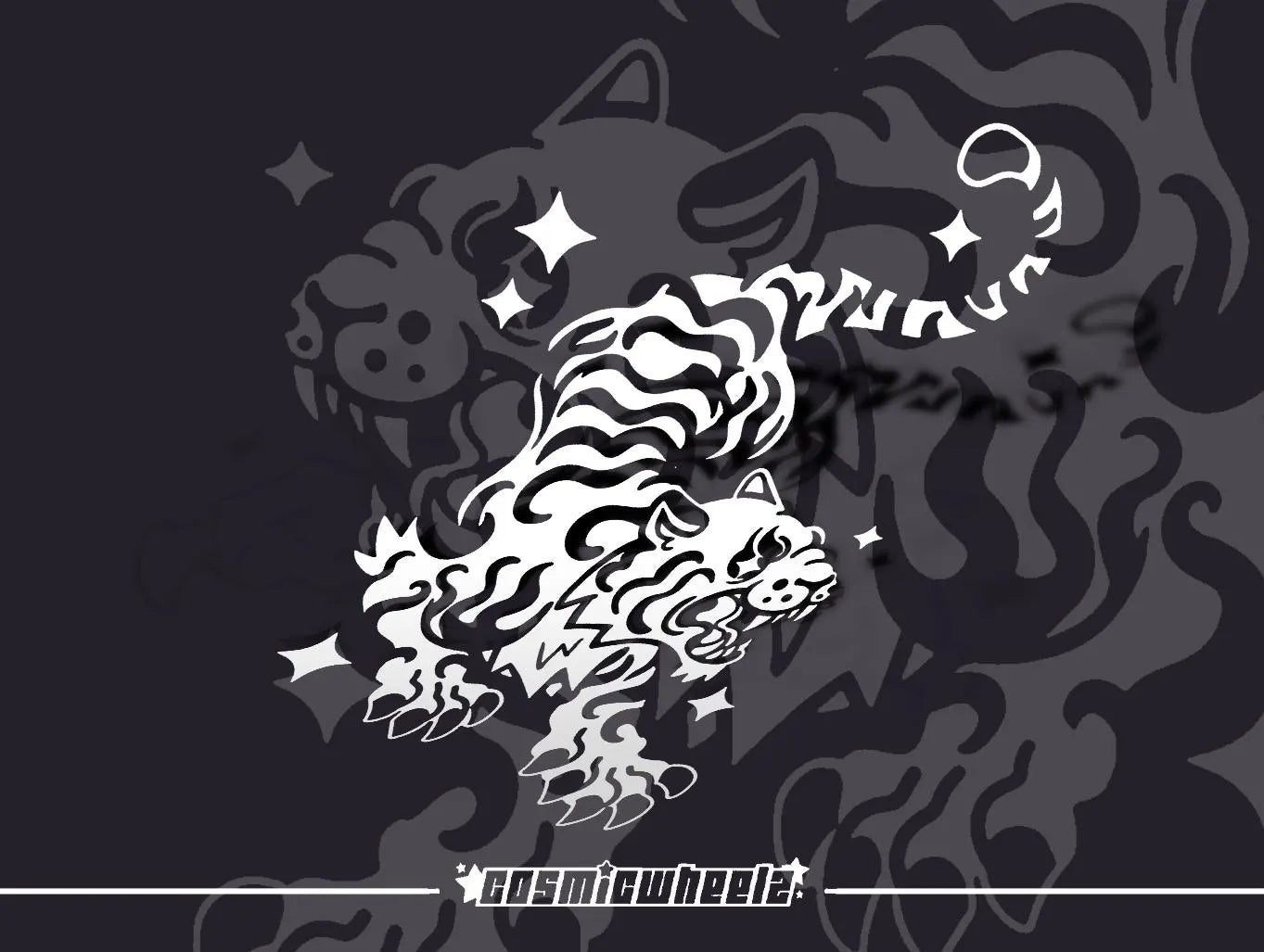 TIGER BANNER DECAL | jdm | car stickers | tiger sticker
