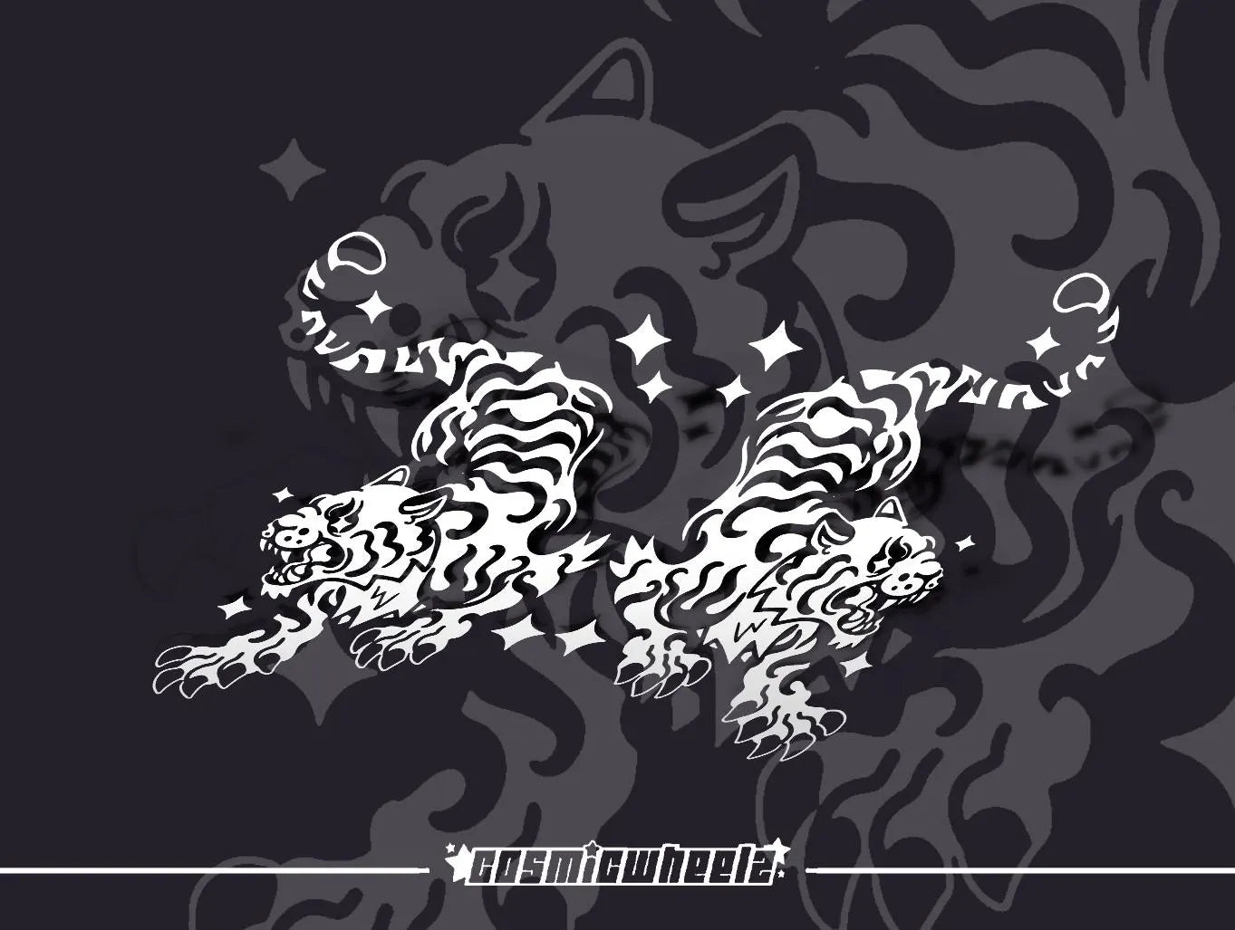 TIGER BANNER DECAL | jdm | car stickers | tiger sticker