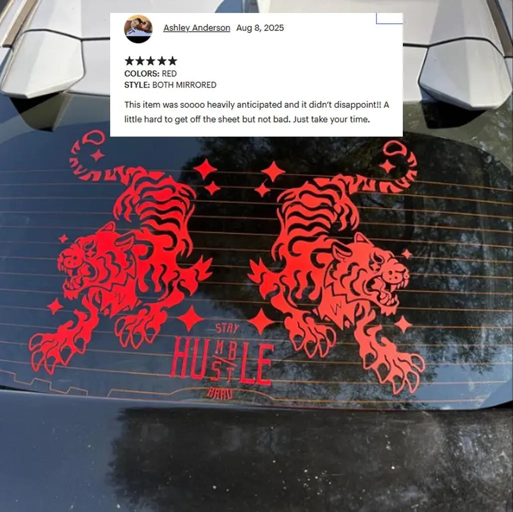 TIGER BANNER DECAL | jdm | car stickers | tiger sticker