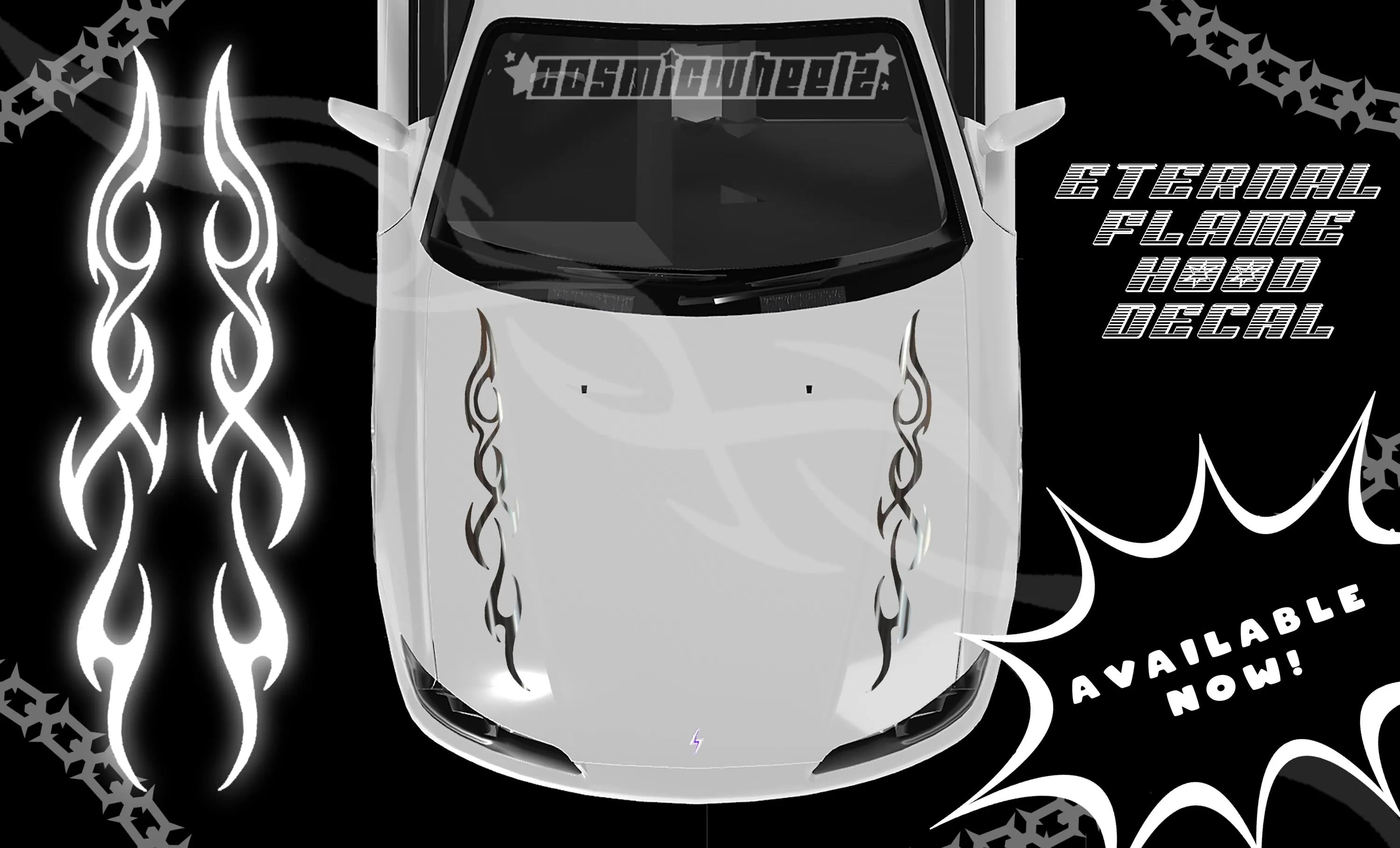 ETERNAL FLAME Decal Kit | jdm banner | car stickers | bumper sticker | y2k sticker | cybersigilism | livery decal